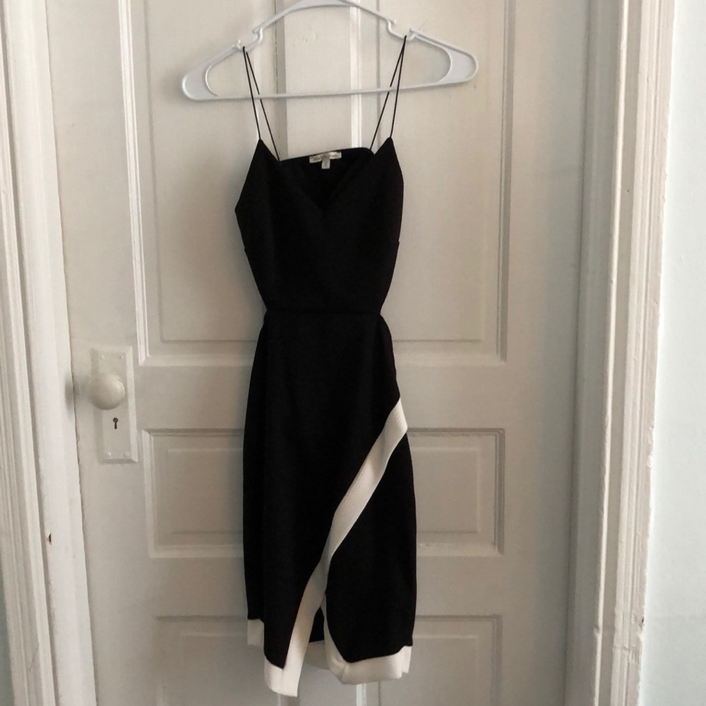 Black and white party dress